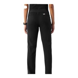 FIGS Technical Collection Womens Scrubs Pant Black Multi-Pockets Drawstring S